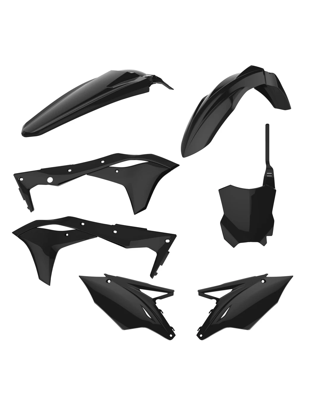 Пластмасов MX кит Polisport за Kawasaki  KX250-2017-20 Black
