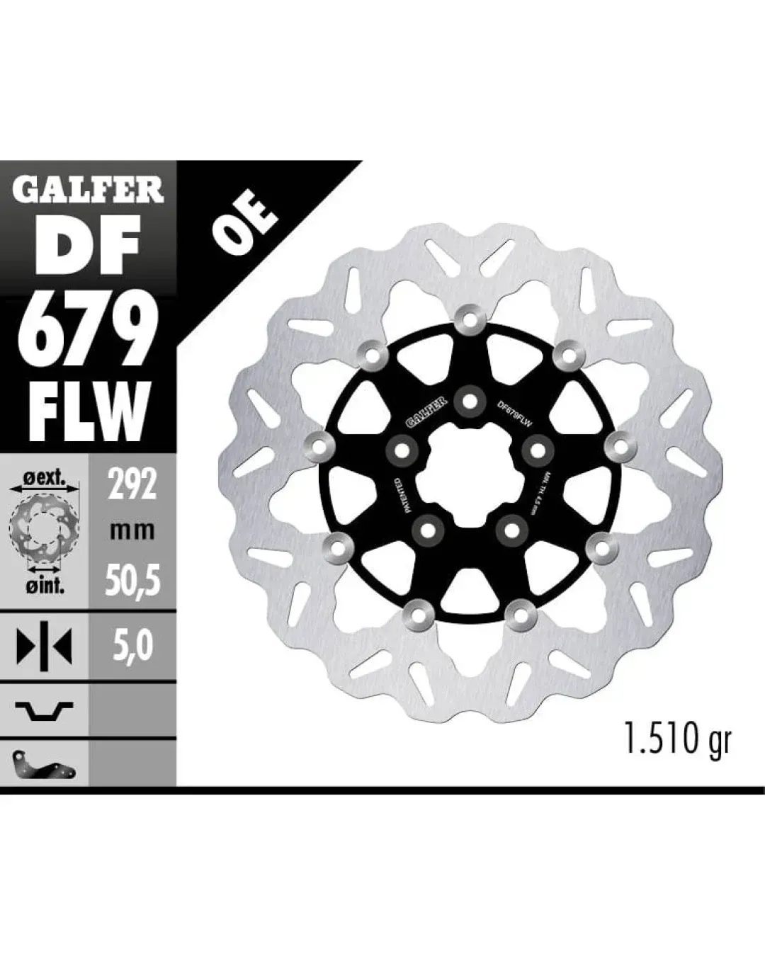 Плаващ преден спирачен диск Galfer WAVE FLOATING (C. STEEL) DF679FLW