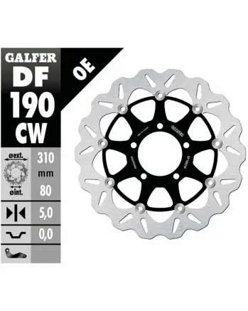 Плаващ преден спирачен диск Galfer WAVE FLOATING COMPLETE (C. ALU.) 310x5mm DF190CW