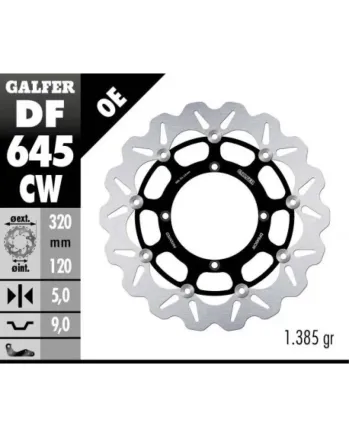 Плаващ преден спирачен диск Galfer WAVE FLOATING COMPLETE (C. ALU.) 320x5mm DF645CW