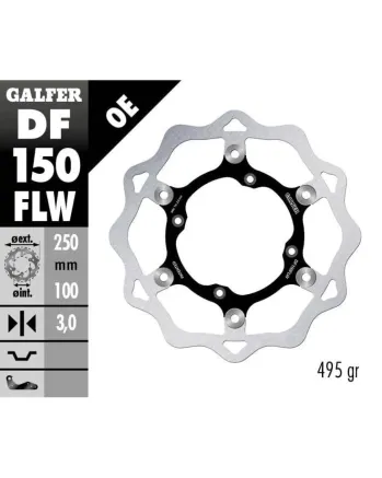 Плаващ заден спирачен диск Galfer WAVE FLOATING (C. STEEL) 250x3mm DF150FLW