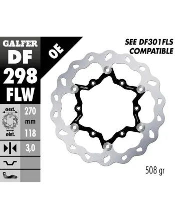 Плаващ заден спирачен диск Galfer WAVE FLOATING (C. STEEL) 270x3mm DF298FLW