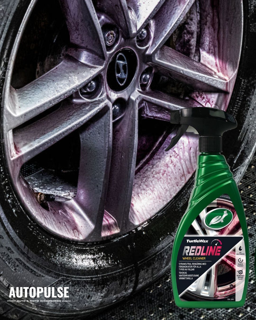 Почистващ препарат за джанти Turtle Wax Redline Wheel Cleaner 500 мл