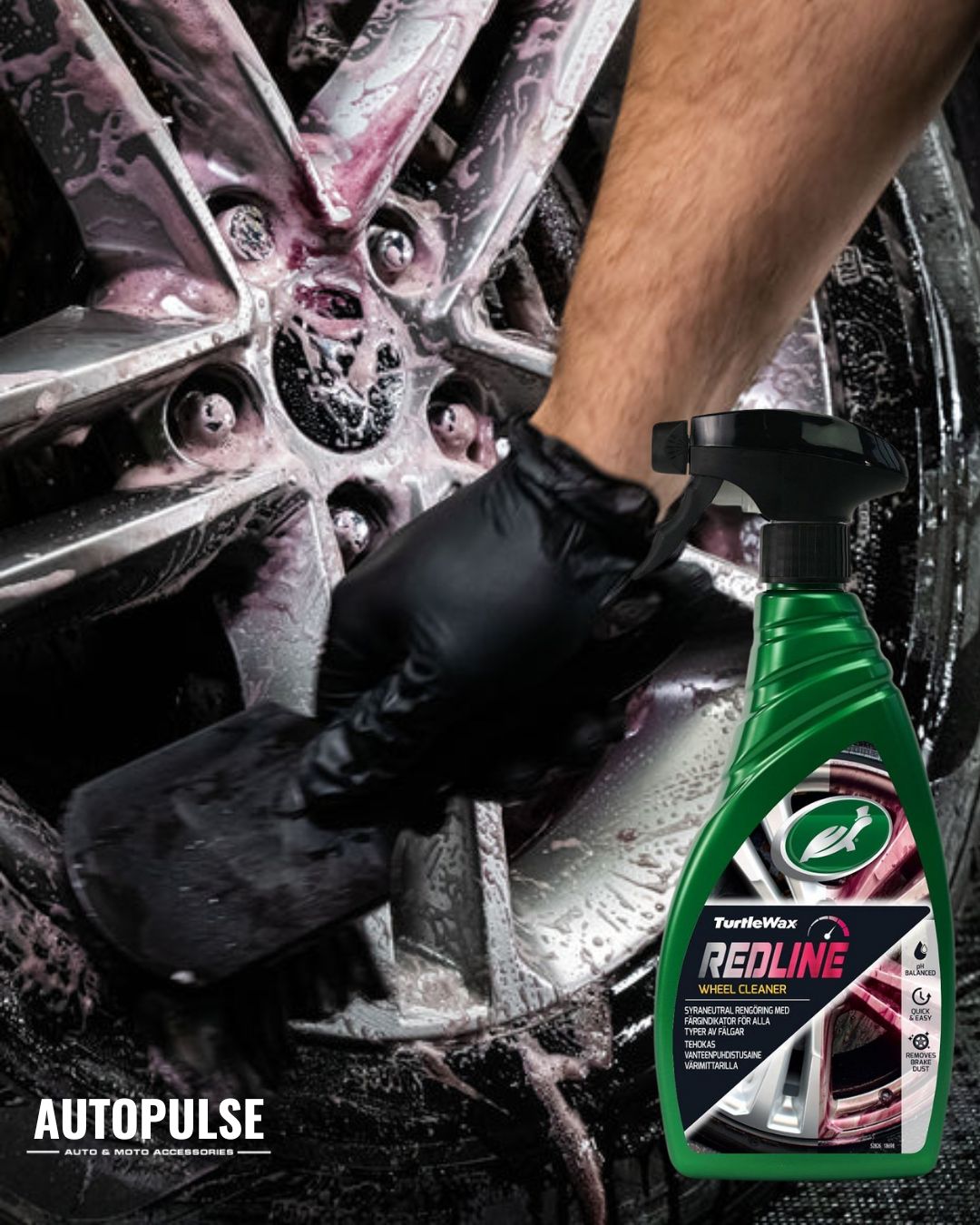Почистващ препарат за джанти Turtle Wax Redline Wheel Cleaner 500 мл