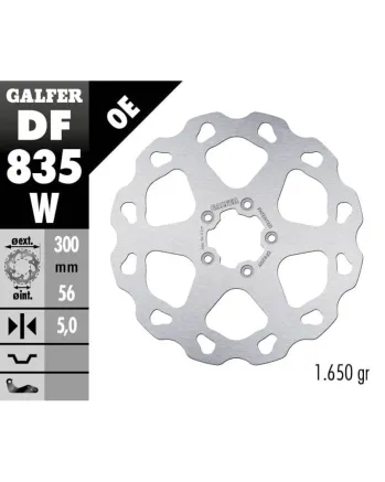 Преден спирачен диск Galfer BRAKE TRACK WAVE 300x5mm DF835W