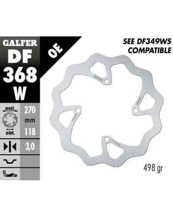 Преден спирачен диск Galfer DISC WAVE FIXED 270x3mm DF368W