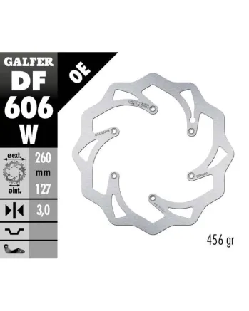 Преден спирачен диск Galfer WAVE FIXED 260x3,2mm DF606W