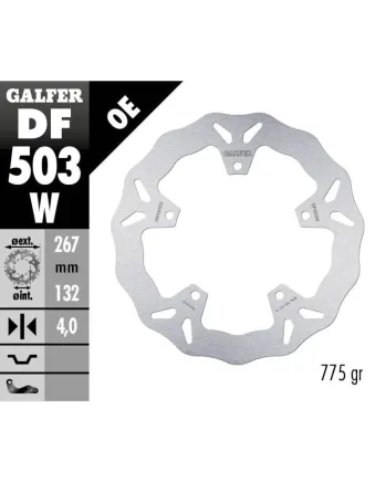 Преден спирачен диск Galfer WAVE FIXED 267x4mm DF503W