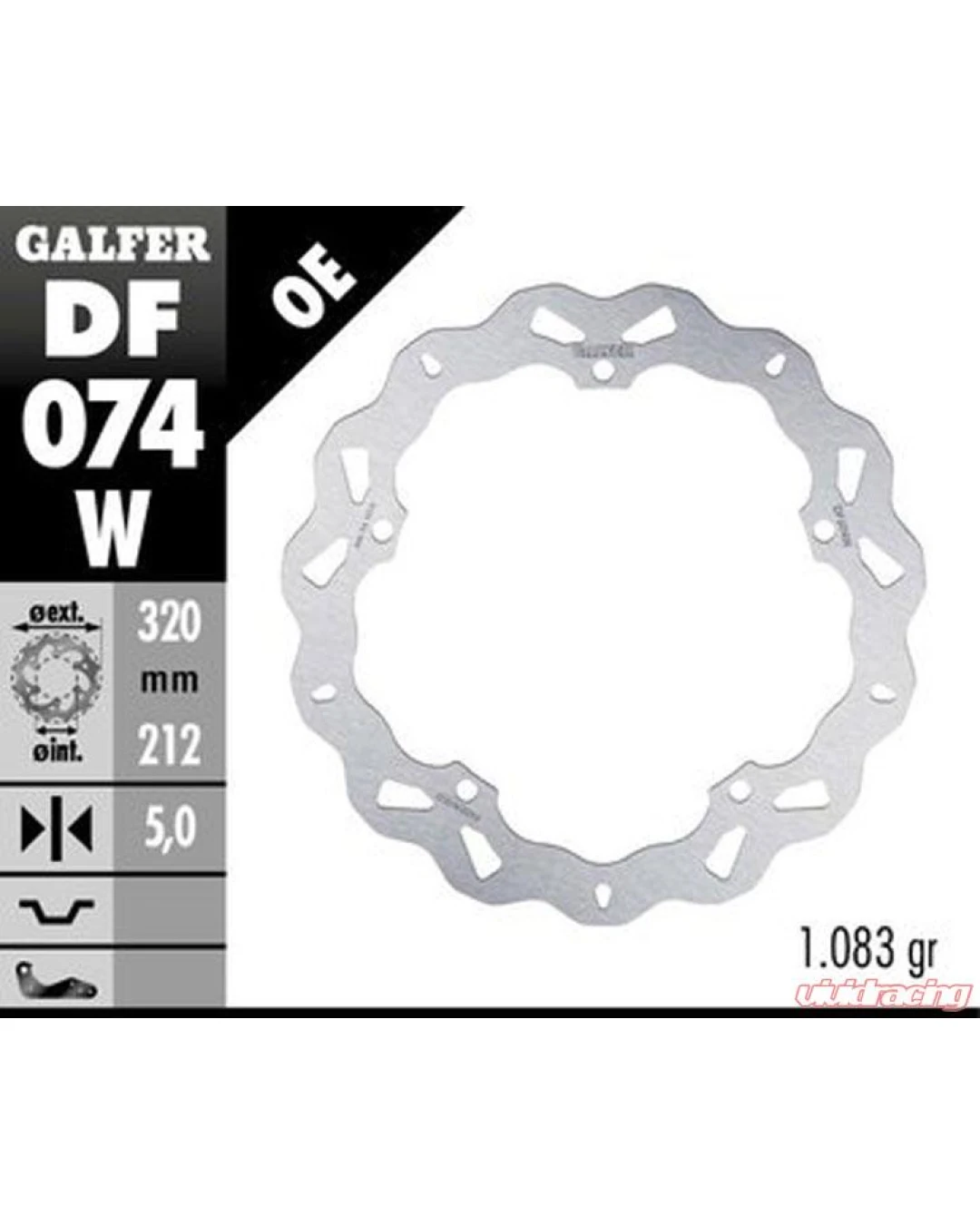 Преден спирачен диск Galfer WAVE FIXED 320x5mm DF074W