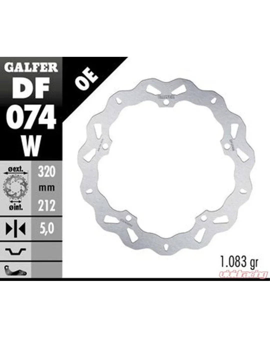 Преден спирачен диск Galfer WAVE FIXED 320x5mm DF074W