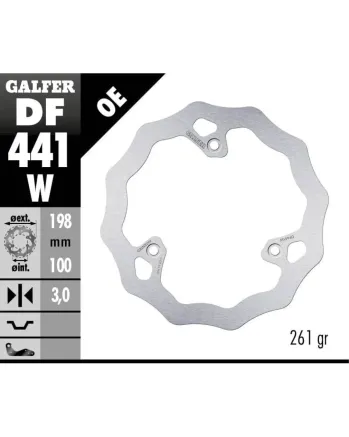Преден спирачен диск Galfer WAVE FIXED  DISC WAVE FIXED 198x3mm DF441W
