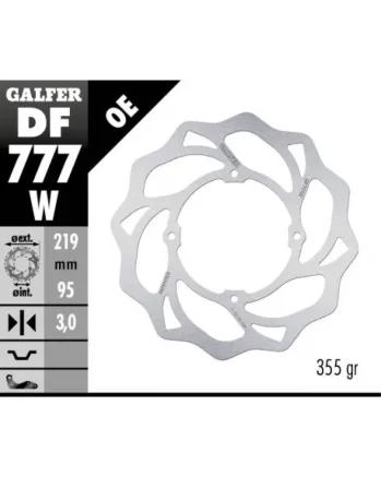 Преден спирачен диск Galfer WAVE FIXED  DISC WAVE FIXED 219x3mm DF777W