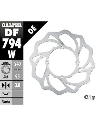 Преден спирачен диск Galfer WAVE FIXED  DISC WAVE FIXED 240x3mm DF794W