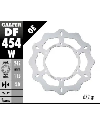 Преден спирачен диск Galfer WAVE FIXED  DISC WAVE FIXED 245x4mm DF454W