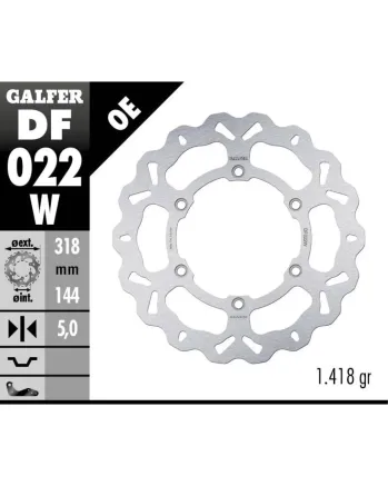 Преден спирачен диск Galfer WAVE FIXED  DISC WAVE FIXED 318x5mm DF022W