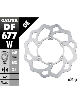 Преден спирачен диск Galfer WAVE FIXED  DISC WAVE FIXED DF677W