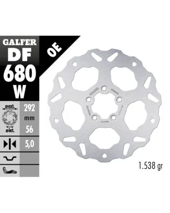 Преден спирачен диск Galfer WAVE FIXED  DISC WAVE FIXED DF680W