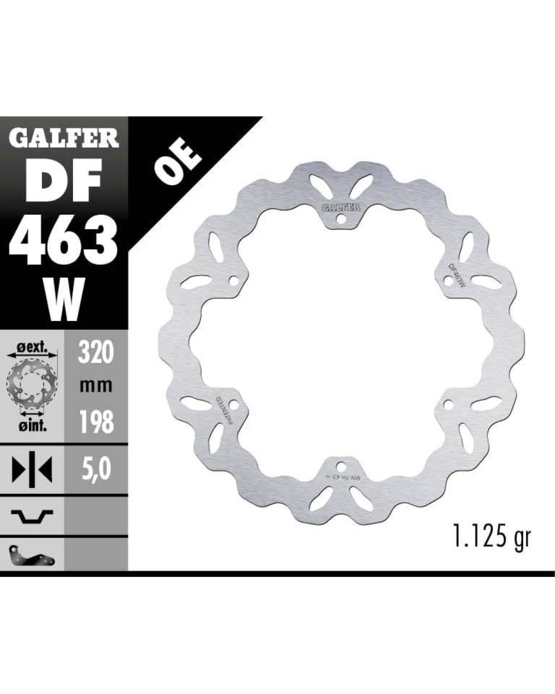 Преден спирачен диск Galfer WAVE FIXED  DISC WAVE FIXEDDF463W