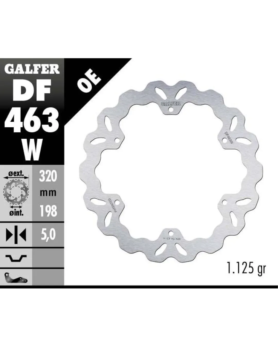 Преден спирачен диск Galfer WAVE FIXED  DISC WAVE FIXEDDF463W