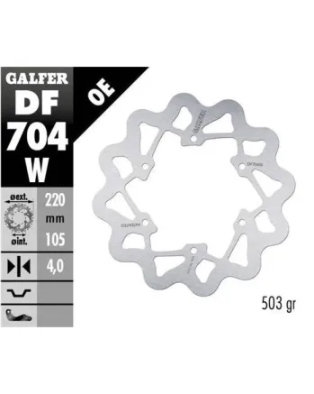 Преден/Заден спирачен диск Galfer WAVE FIXED 220x4mm DF704W