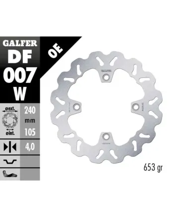 Преден/Заден спирачен диск Galfer WAVE FIXED 240x4mm DF007W