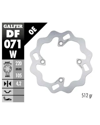 Преден/Заден спирачен диск Galfer WAVE FIXED  DISC WAVE FIXED 220x4mm DF071W