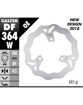 Преден/Заден спирачен диск Galfer WAVE FIXED  DISC WAVE FIXED 240x4,5mm DF364W