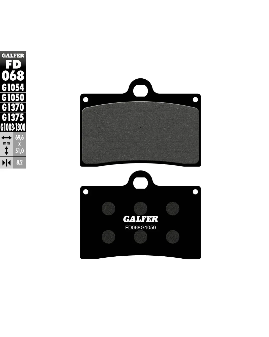 Предни мото накладки Galfer SCOOTER FD068G1050