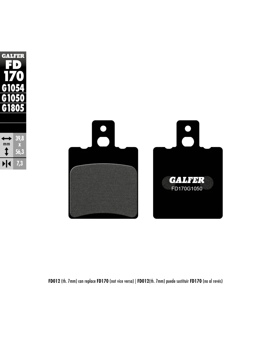 Предни мото накладки Galfer SCOOTER FD170G1050