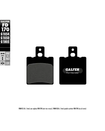 Предни мото накладки Galfer SCOOTER FD170G1050