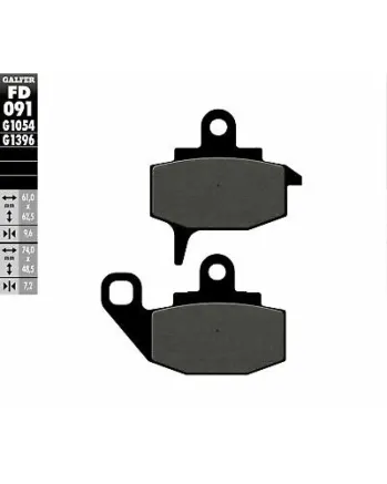 Предни мото накладки Galfer SEMI METAL FD091G1054