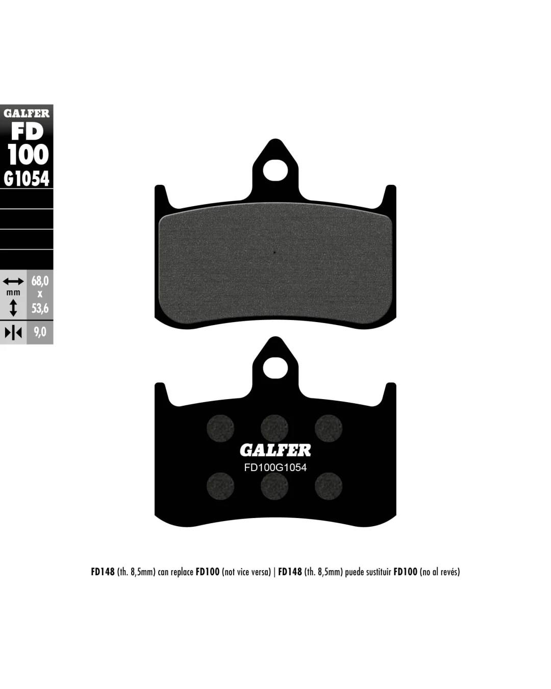 Предни мото накладки Galfer SEMI METAL FD100G1054