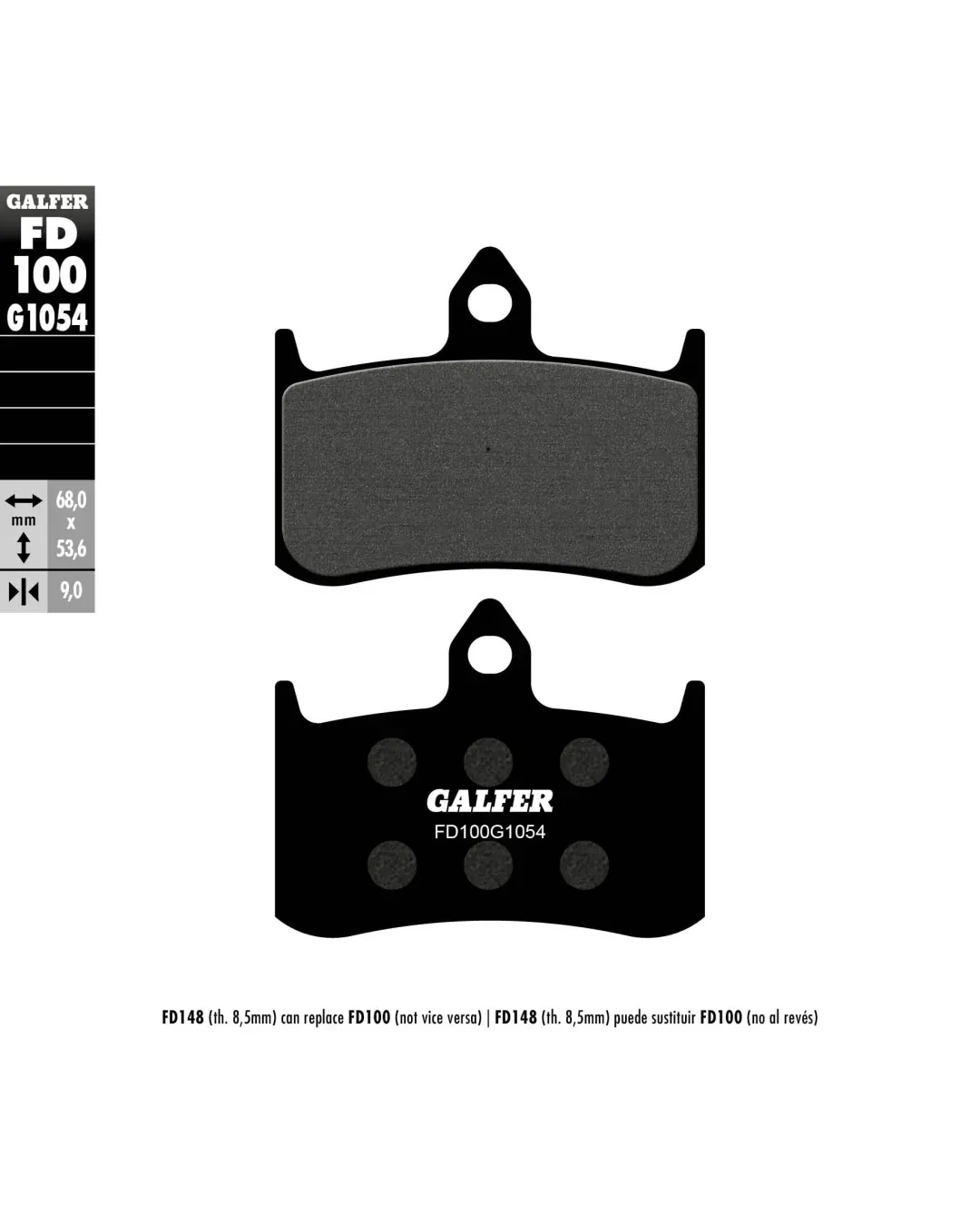 Предни мото накладки Galfer SEMI METAL FD100G1054