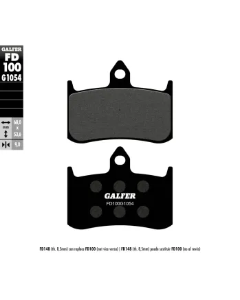 Предни мото накладки Galfer SEMI METAL FD100G1054