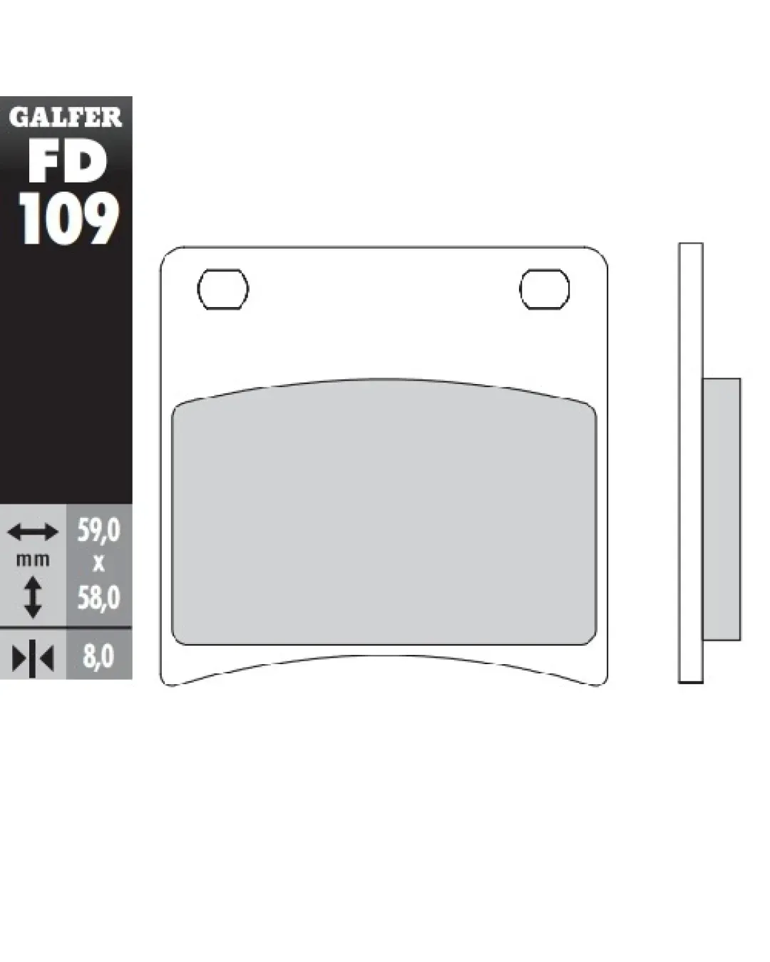 Предни мото накладки Galfer SEMI METAL FD109G1054