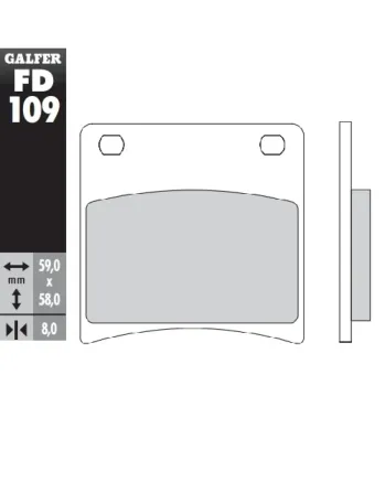 Предни мото накладки Galfer SEMI METAL FD109G1054