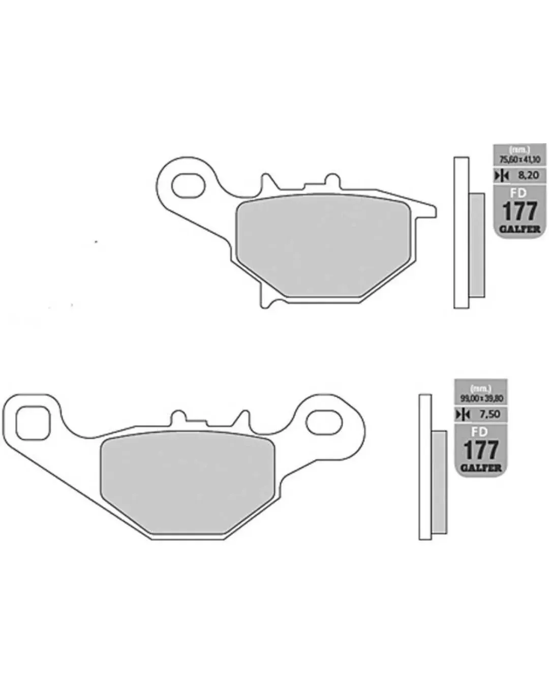 Предни мото накладки Galfer SEMI METAL FD177G1054