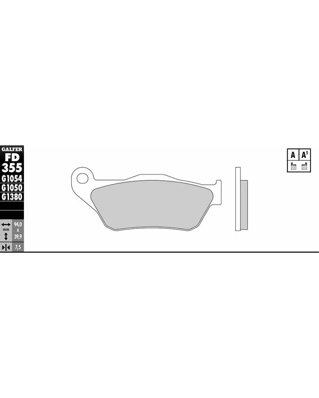 Предни мото накладки Galfer SEMI METAL FD355G1054