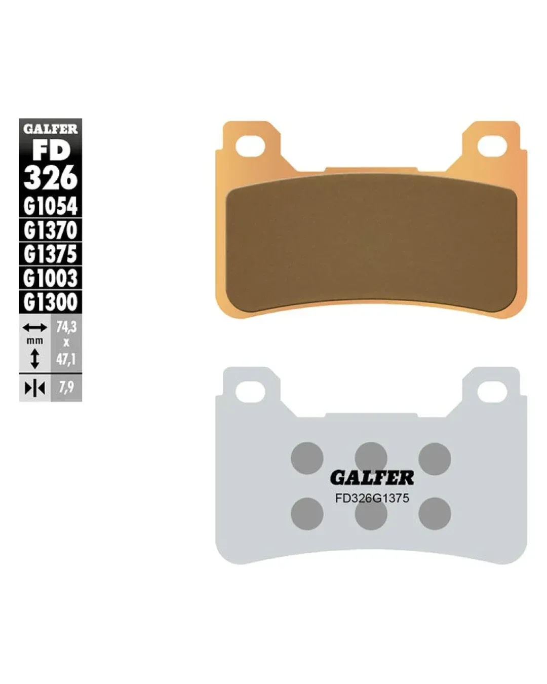Предни мото накладки Galfer SINTERED COMPOUND FD326G1375