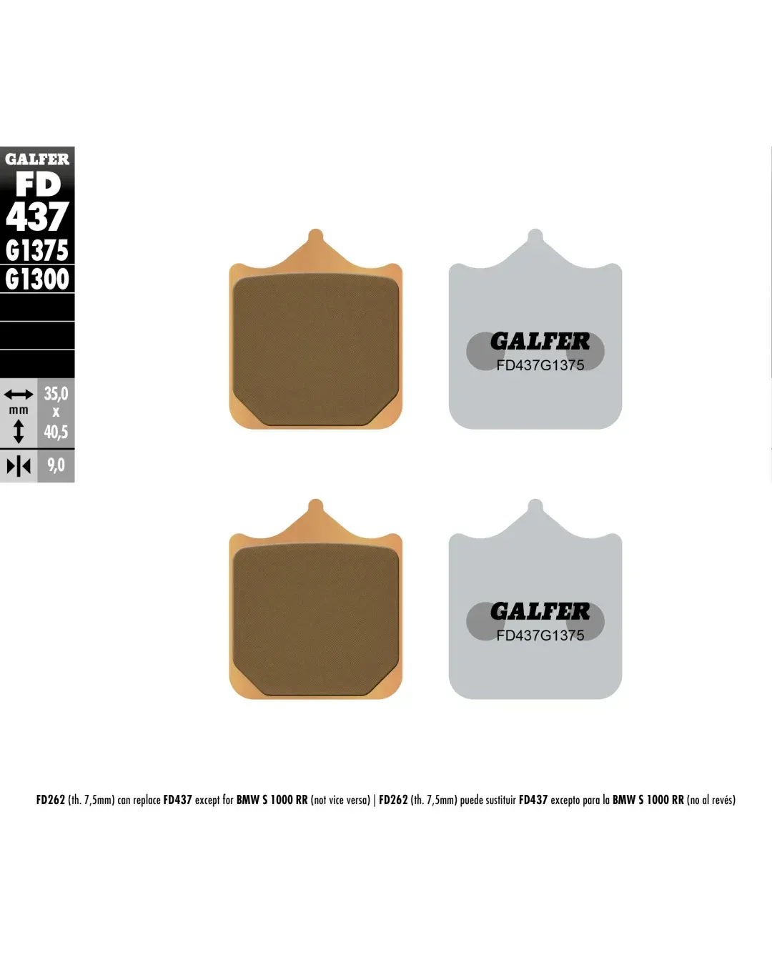 Предни мото накладки Galfer SINTERED COMPOUND FD437G1375