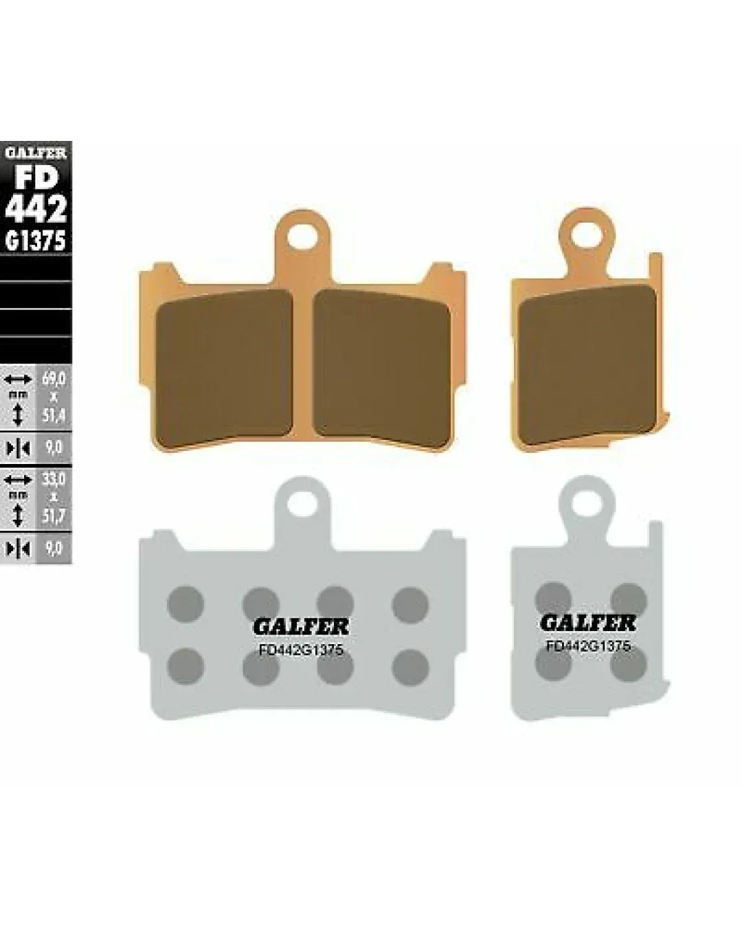 Предни мото накладки Galfer SINTERED COMPOUND FD442G1375