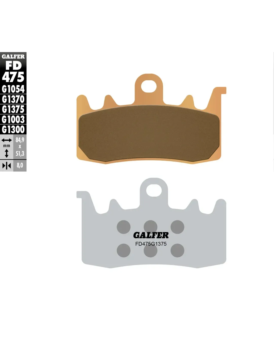 Предни мото накладки Galfer SINTERED COMPOUND FD475G1375