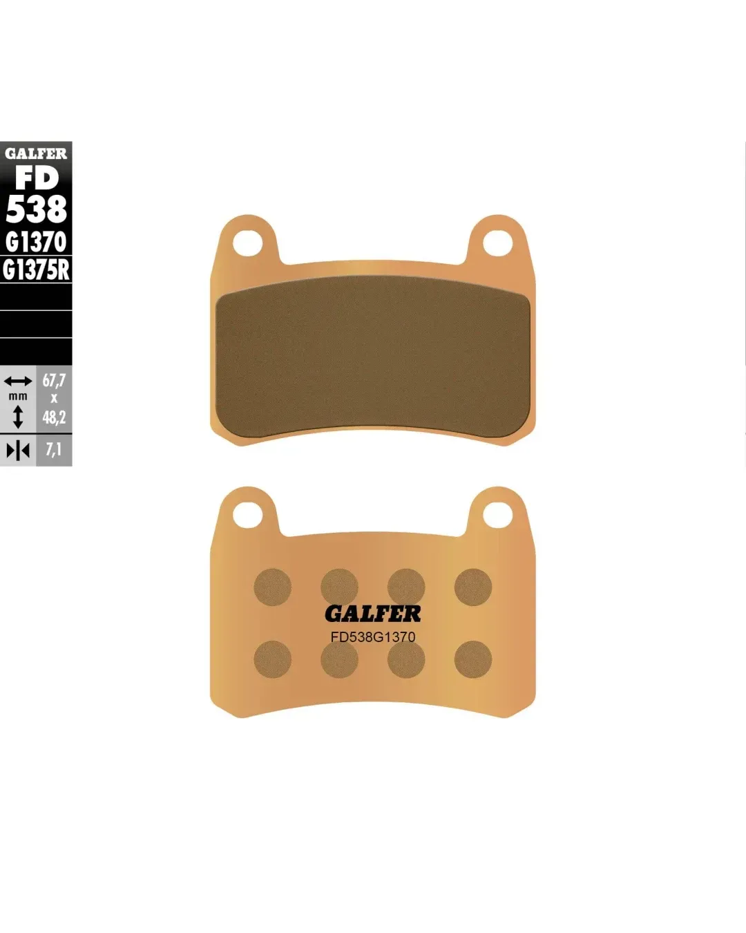 Предни мото накладки Galfer SINTERED COMPOUND FD538G1370