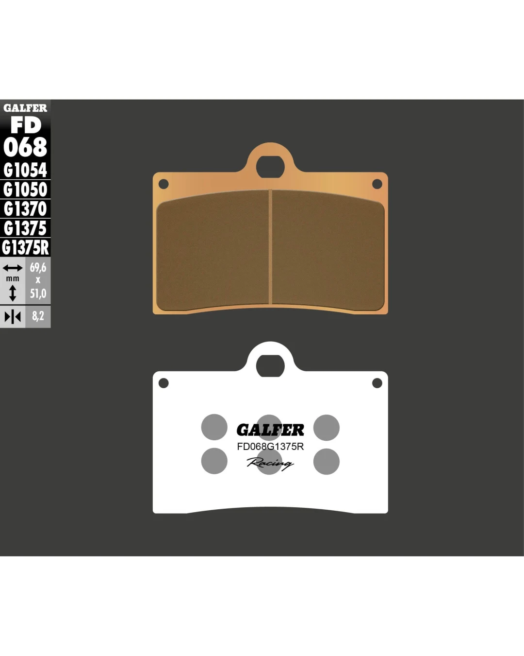 Предни мото накладки Galfer SINTERED RACING COMPOUND FD068G1375R