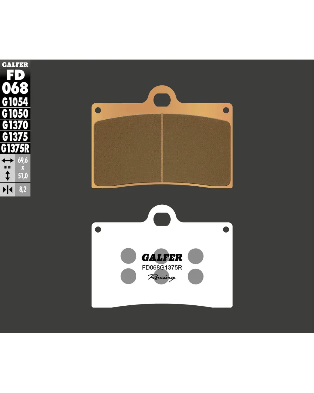 Предни мото накладки Galfer SINTERED RACING COMPOUND FD068G1375R