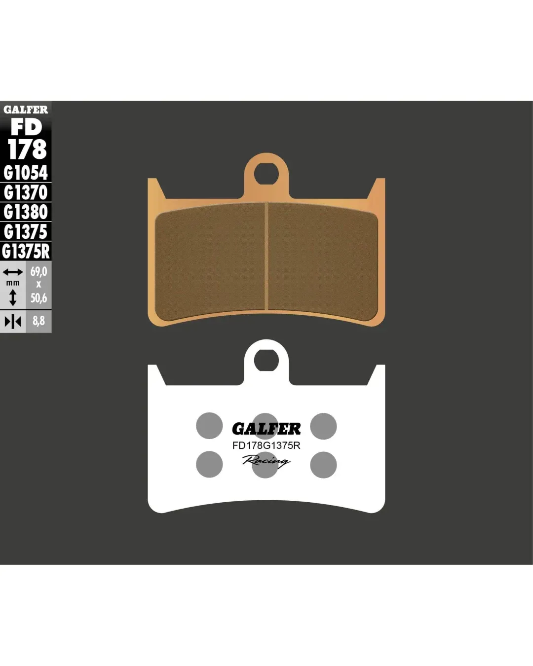 Предни мото накладки Galfer SINTERED RACING COMPOUND FD178G1375R