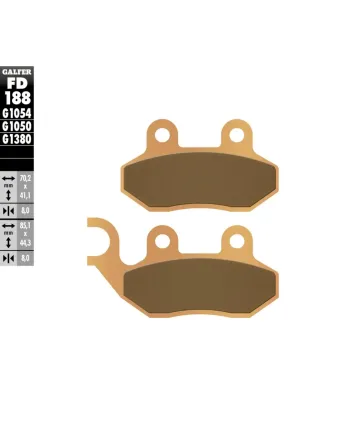 Предни мото накладки Galfer SINTERED SCOOTER FD188G1380
