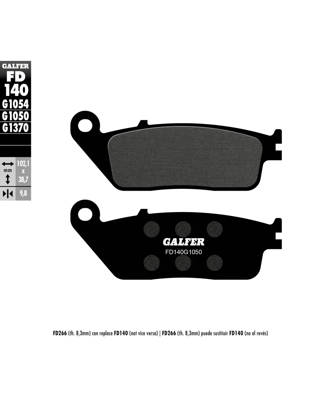 Предни/задни мото накладки Galfer SCOOTER FD140G1050