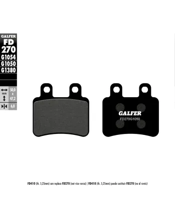 Предни/задни мото накладки Galfer SCOOTER FD270G1050