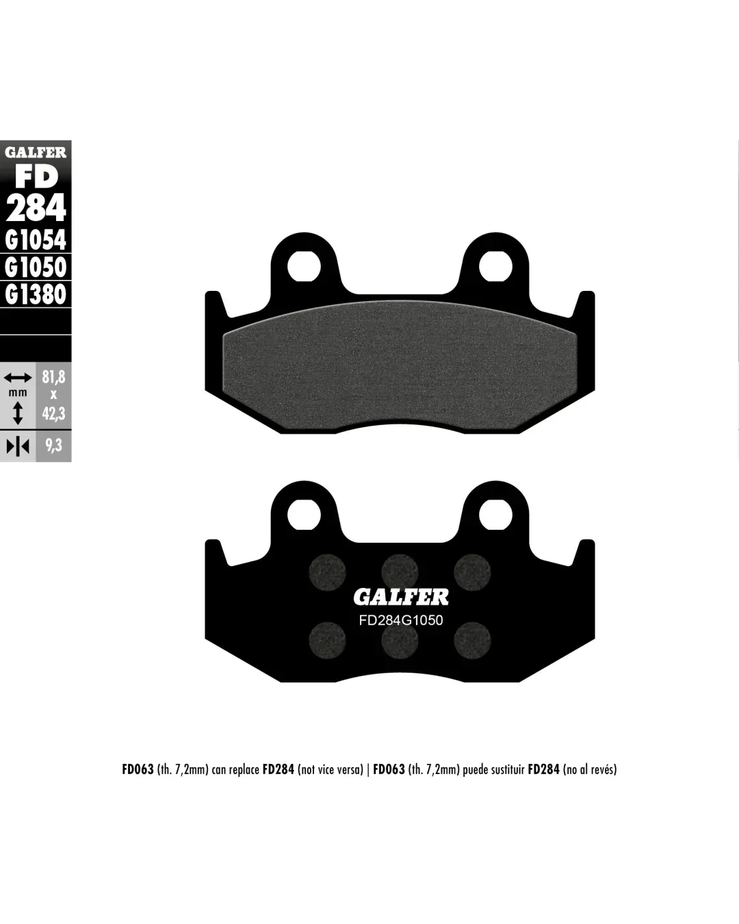 Предни/Задни мото накладки Galfer SCOOTER FD284G1050